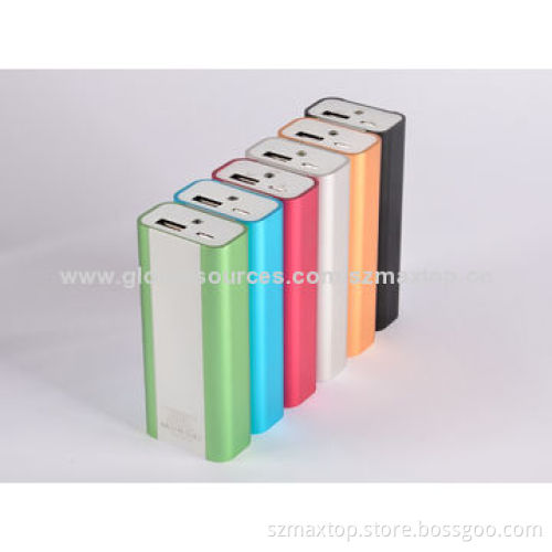 Power Bank for Smartphone, 5200mAh (2600x2), Aluminum-magnesium Alloy, with LED Lighting